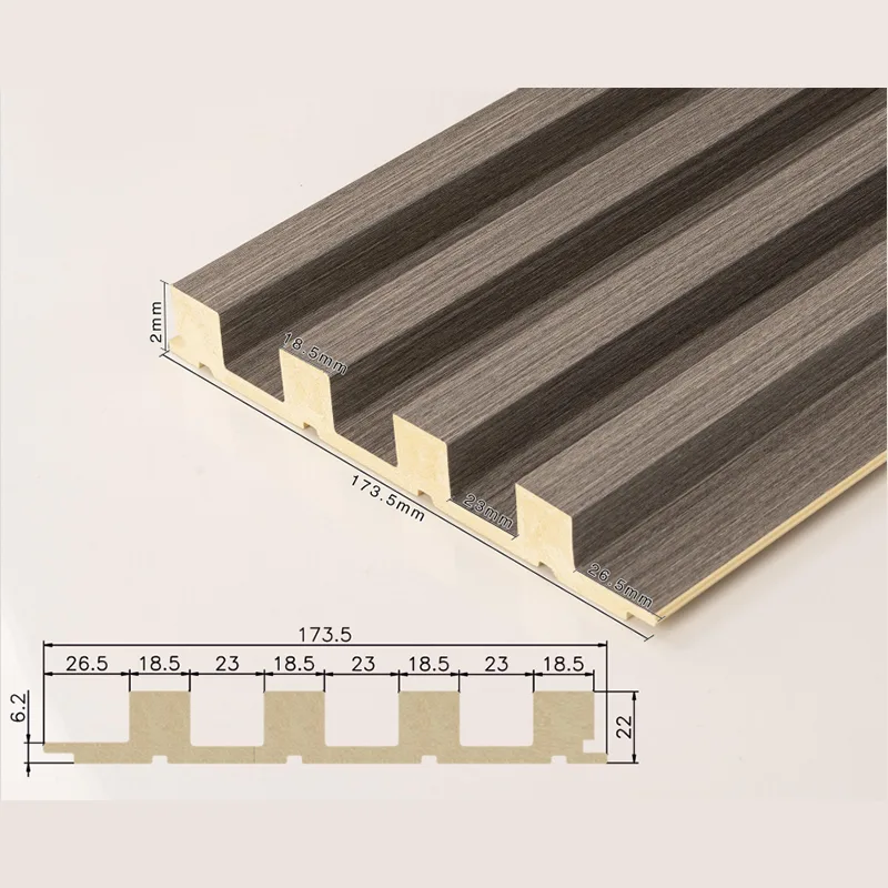 166 Συμπαγές αυλακωτό πάνελ 4 πλέγματος