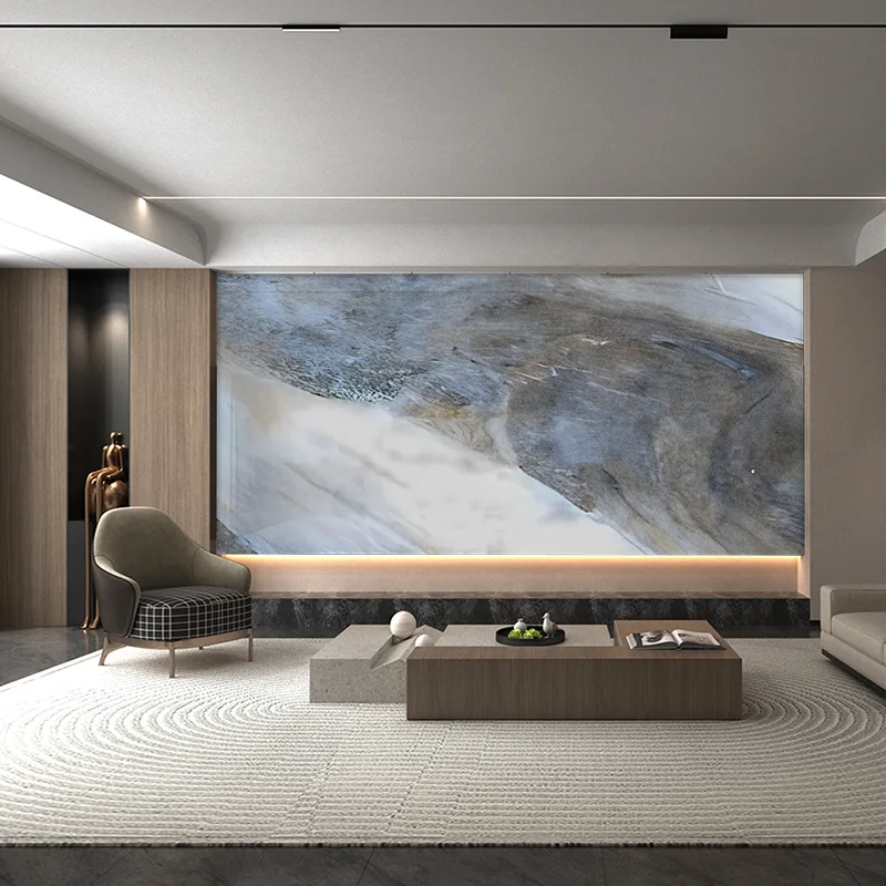 Πάνελ τοίχου από μάρμαρο φόντου με πράσινο και μπλε της σειράς Amazon